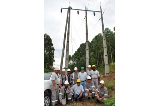 Certel Energia substitui postes de madeira por concreto